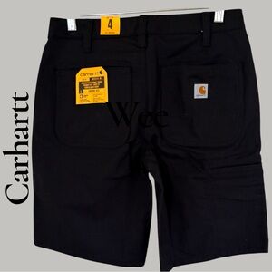 Carhartt Black Women's RUGGED FLEX® LOOSE FIT CANVAS WORK SHORT. Size 4. NWT